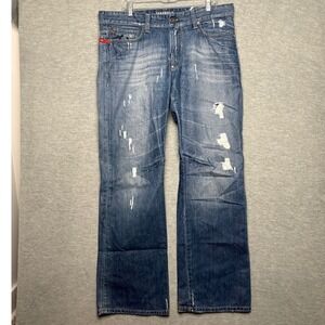 Parasuco Vintage Y2K Baggy ripped denim made in Italy 38X32